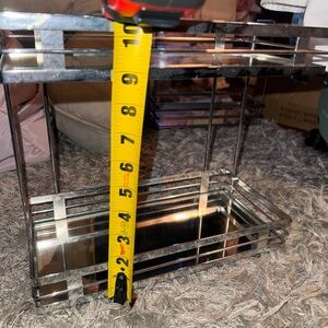 Silver Metal Storage Rack